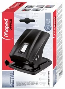 Діркопробивач Maped металевий на 2 отвори ESSENTIALS METAL 40/45л чорний (MP.404411)