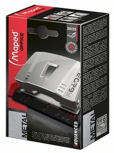 Діркопробивач Maped металевий ергономічний на 2 отвори ADVANCED METAL 20/25л срібний (MP.620310)
