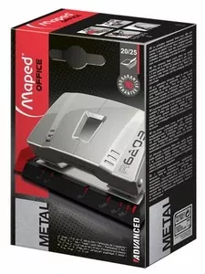 Діркопробивач Maped металевий ергономічний на 2 отвори ADVANCED METAL 20/25л срібний (MP.620310)