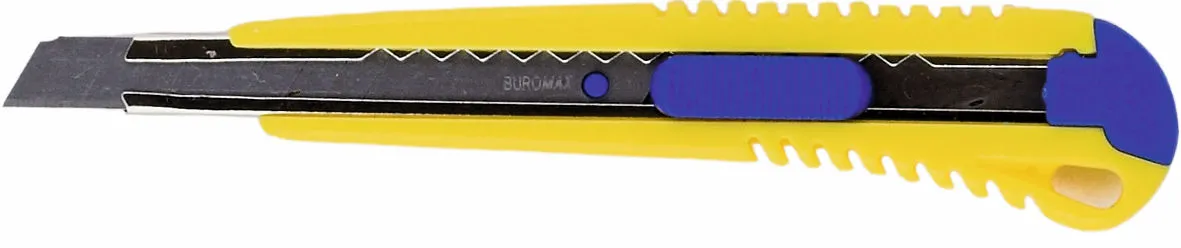 Ніж універсальний Buromax 9 мм металева направляюча корпус пластиковий (BM.4602)