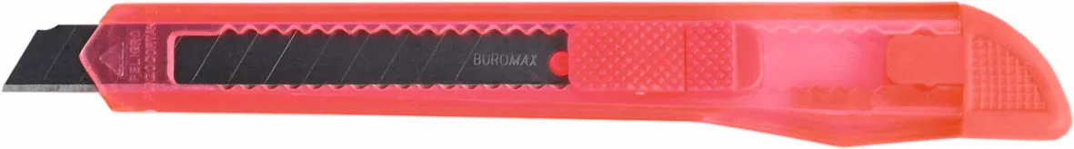 Ніж канцелярський Buromax JOBMAX 9 мм механічний фіксатор корпус пластиковий (BM.4631)