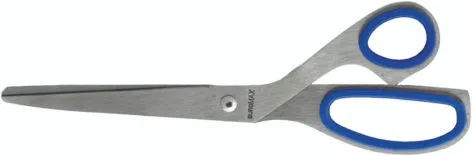Ножиці офісні Buromax блакитний 19,7 см метал з гумовою вставкою (BM.4501)