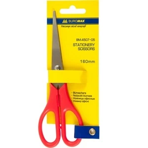Ножиці офісні Buromax червоний 16 см пластик (BM.4507-05)