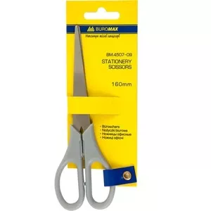 Ножиці офісні Buromax сірий 16 см пластик (BM.4507-09)