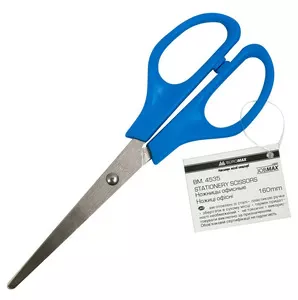 Ножиці офісні Buromax JOBMAX синій 16 см пластик (BM.4535)
