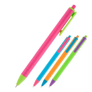 Ручка масляна автоматична Axent Reporter Color чорнило синє 0.7 мм пластик (AB1069-02-A)