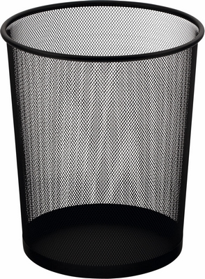 Корзина офісна для паперу Buromax чорний металева 19 л 295x238x345 мм (BM.6270-01)