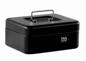 Бокс для грошей 20 см. сталевий з кодовим замком чорний (BM.0400)