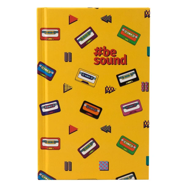 Блокнот Kite BeSound-1 А6 80 арк. клітинка тверда політурка жовтий (K19-199-1)