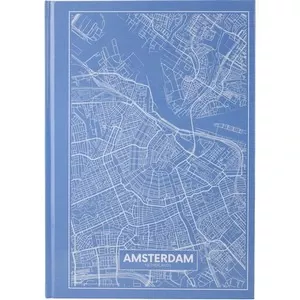 Зошит офісний Axent Maps Amsterdam А4 96 арк. клітинка тверда палітурка блакитний (8422-507-A)