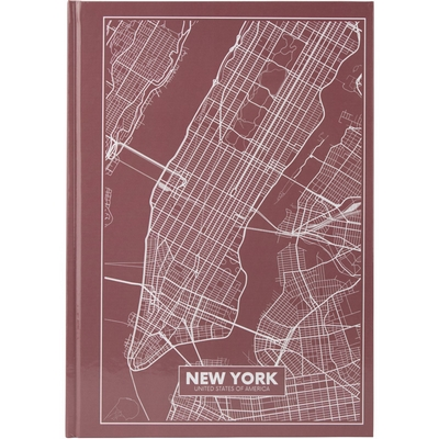 Зошит офісний Axent Maps New York А4 96 арк. клітинка тверда палітурка коричневий (8422-543-A)