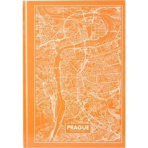 Зошит офісний Axent Maps Prague А4 96 арк. клітинка тверда палітурка персиковий (8422-542-A)