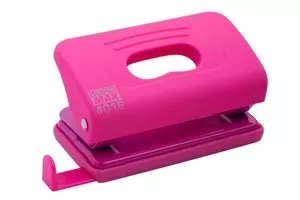 Діркопробивач Buromax пластиковий RUBBER TOUCH до 10арк  рожевий (BM.4016-10)