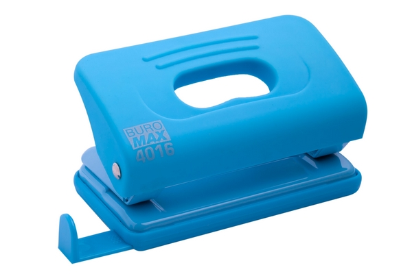 Діркопробивач Buromax пластиковий RUBBER TOUCH до 10арк блакитний (BM.4016-14)