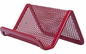 Підставка для візиток Buromax червона прямокутна метал (BM.6225-05)