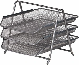 Лоток горизонтальний Buromax срібний метал на 3 відділення (BM.6252-24)
