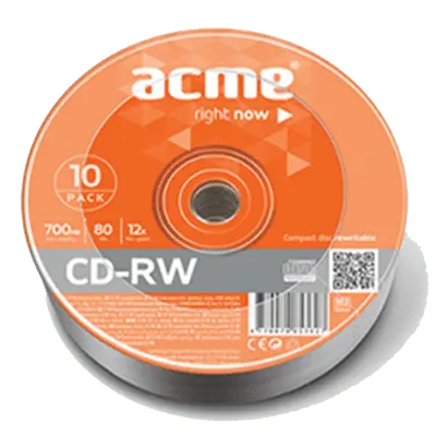 Диск CD-RW, 700Mb, 4-12х, Cake (10)