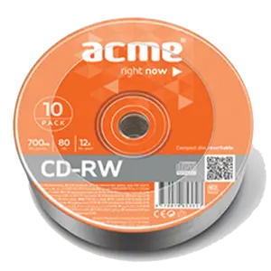 Диск CD-RW, 700Mb, 4-12х, Cake (10)