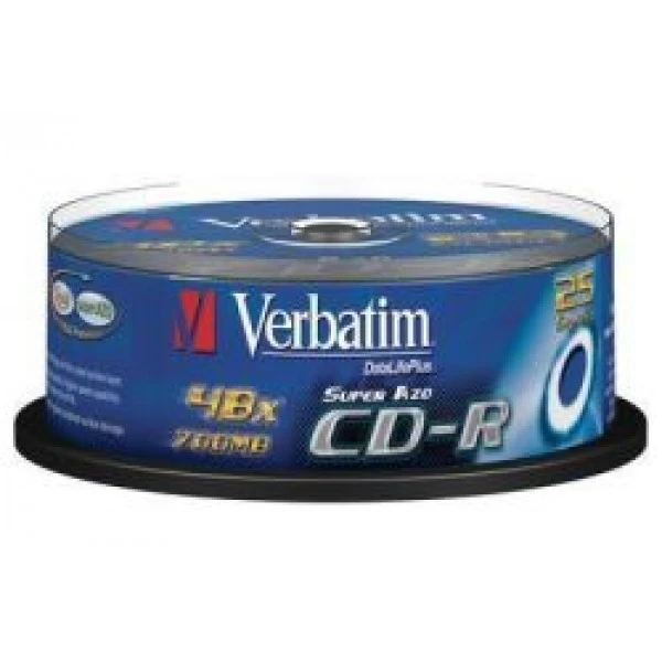 Диск CD-R,700Mb, 52х,80min, Cake (25), Extra (43432)