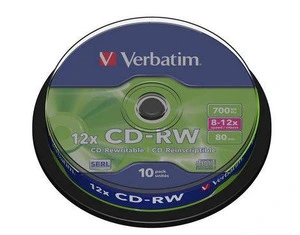 Диск CD-RW,700Mb,12-24х, Cake(10) (43480/43148/43123)