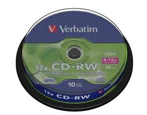 Диск CD-RW,700Mb,12-24х, Cake(10) (43480/43148/43123)