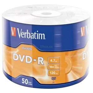 Диск DVD-R, 4.7Gb,16х, Wrapped Matt Silver, Srink (50)