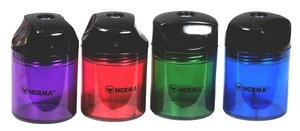 Чинка Norma з контейнером на 1 отвір ручна колір асорті (4816)