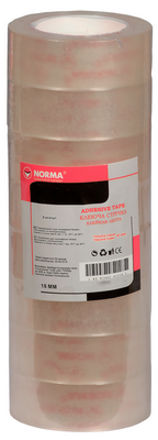 Скотч канцелярський Norma 18мм х 20м прозорий 40 мкм (4116)