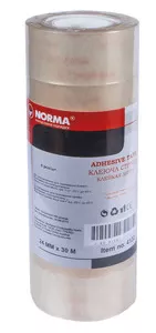 Скотч канцелярський Norma 24мм х 30м прозорий 40 мкм (4132)