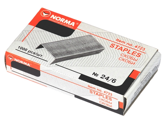 Скоби Norma №24/6 метал 1000 шт. 4723 (04030250)