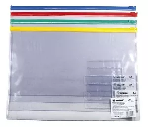 Папка на zip-lock Norma асорті A4 200 мкм. на 1 відділення  5015 (03030624)
