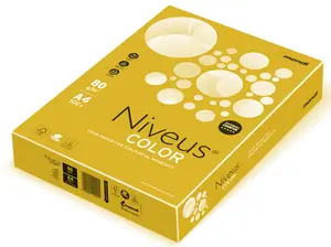 Папір кольоровий пастельний Niveus YE23 А4 80г/м2 жовтий 500арк. (A4.80.NVI.YE23.500)
