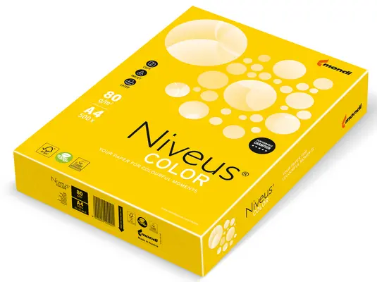 Папір кольоровий насичений Niveus IG50 А4 80г/м2 гірчичний 500арк. (A4.80.NVI.IG50.500)