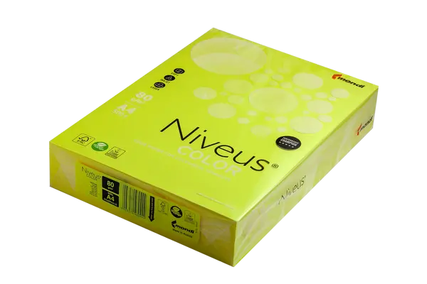 Папір кольоровий неоновий Niveus NEOGB А4 80г/м2 жовтий 500арк. (A4.80.NVN.NEOGB.500)