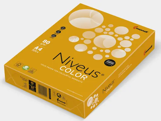 Папір кольоровий  неоновий Niveus NEOOR А4 80г/м2 помаранчевий 500арк. (A4.80.NVN.NEOOR.500)
