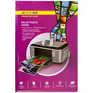 Фотопапір Buromax глянцевий А4 180 г/м2 20 арк. (BM.2220-4020)
