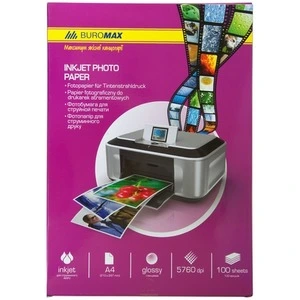 Фотопапір Buromax глянцевий А4 180 г/м2 100арк. (BM.2220-4100)