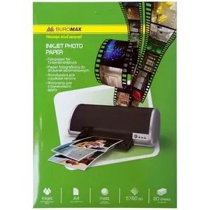 Фотопапір Buromax матовий А4 180 г/м2 20арк. (2225-4020)