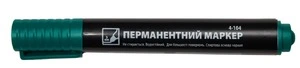 Маркер перманентний 4Office зелений 1 - 3 мм. круглий 4-104 (01160404)