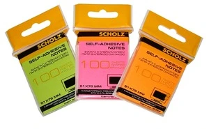 Стікер клейкий SCHOLZ 51х76мм 100арк неон колір в асортименті 8054 (02041370)