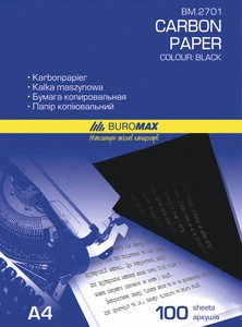 Папір копіювальний Buromax А4 100арк. 210x297мм чорний (BM.2701)