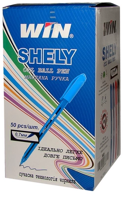 Ручка кулькова Win SHELLY чорнило синє 0.7 мм пластик (01010326)