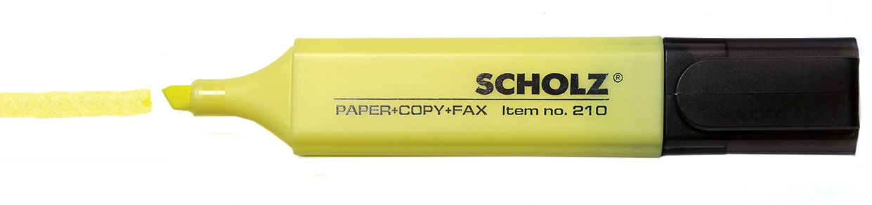 Маркер текстовий SCHOLZ жовтий 1-5 мм клиноподібний 210-09 (01100213)