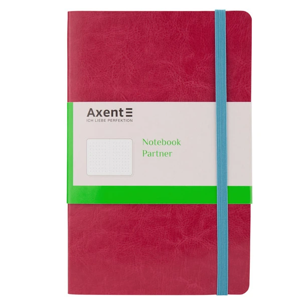 Зошит офісний Axent Partner Flex 125х195 96 арк. крапка тверда палітурка рожева (8209-10-A)