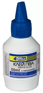 Клей канцелярський 4OFFICE 50 г PVA з дозатором 4-417 (04120950)