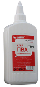 Клей канцелярський Norma 175 г PVA з пензликом (4636)
