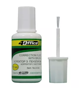 Коректор з пензликом 4OFFICE Fluid 18 мл. 4-342 (04130480)