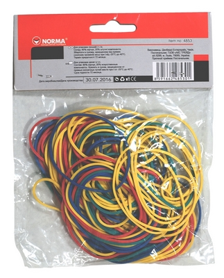 Гумки для грошей Norma 50 г асорті d 55 мм (4853)
