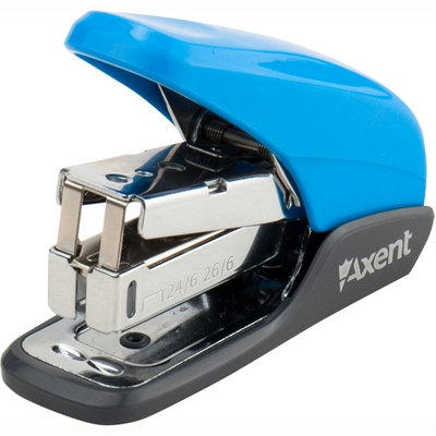 Степлер пластиковий Axent Shell PS № 24/6 20 арк. блакитний (4841-07-A)