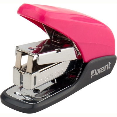 Степлер пластиковий Axent Shell PS № 24/6 20 арк. рожевий (4841-10-A)